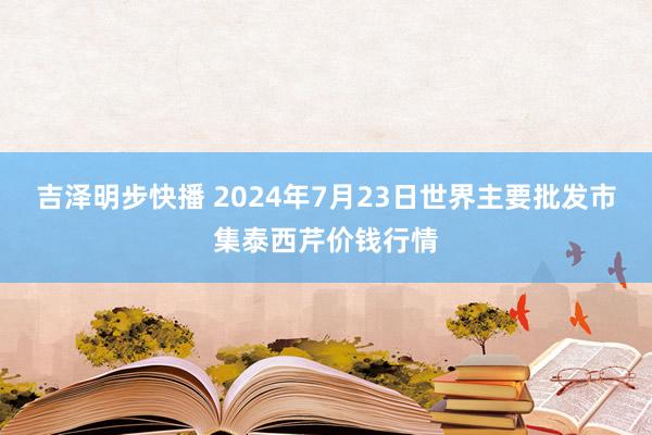 吉泽明步快播 2024年7月23日世界主要批发市集泰西芹价钱行情