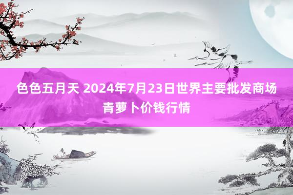 色色五月天 2024年7月23日世界主要批发商场青萝卜价钱行情