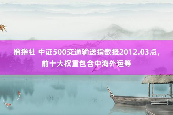 撸撸社 中证500交通输送指数报2012.03点，前十大权重包含中海外运等