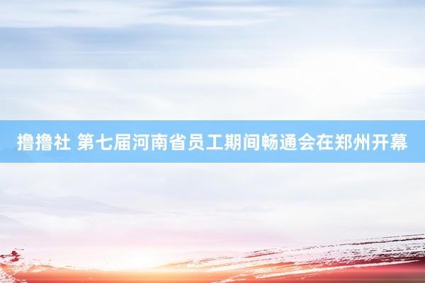 撸撸社 第七届河南省员工期间畅通会在郑州开幕