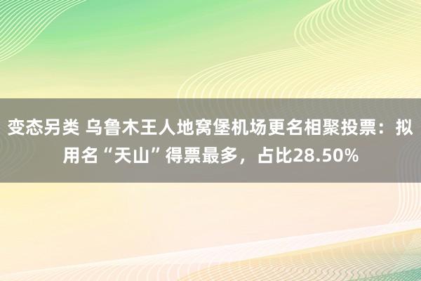 变态另类 乌鲁木王人地窝堡机场更名相聚投票：拟用名“天山”得票最多，占比28.50%