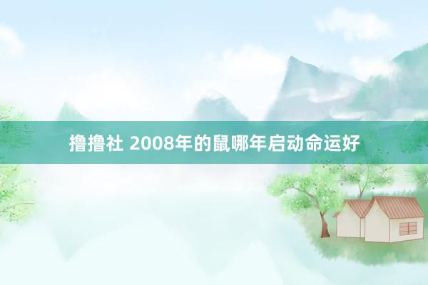 撸撸社 2008年的鼠哪年启动命运好