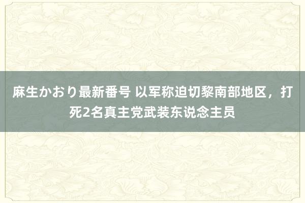 麻生かおり最新番号 以军称迫切黎南部地区，打死2名真主党武装东说念主员